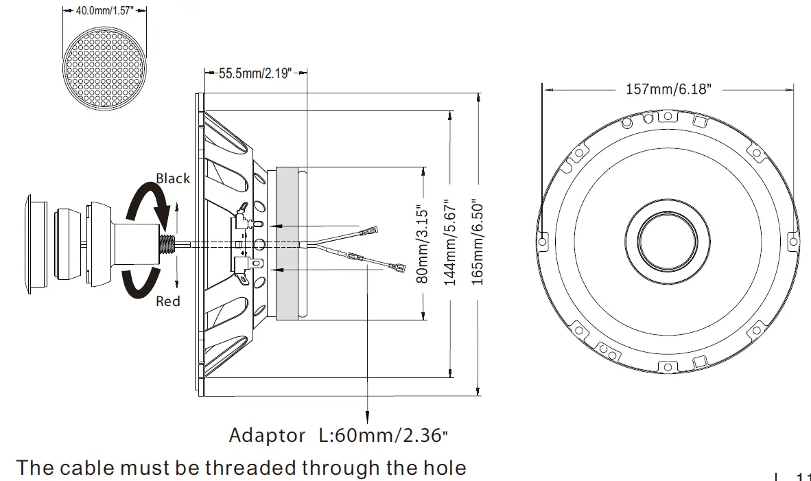 BLAUPUNKT GTX 402 ES 2-Way Coaxial Flush Mount Speaker FIG 4