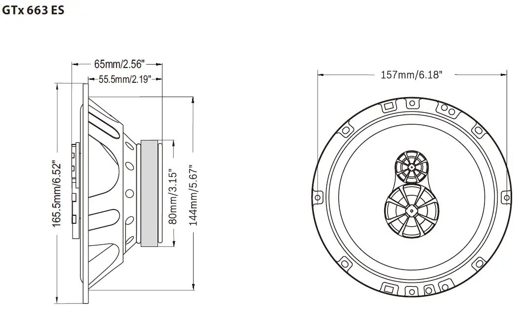 BLAUPUNKT GTX 402 ES 2-Way Coaxial Flush Mount Speaker FIG 5