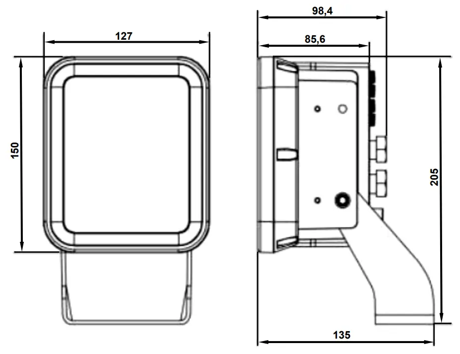 NOVUS NV IR60 LED Illuminator - Dimensions