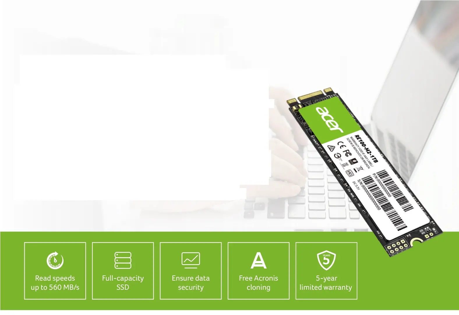 acer RE100 M.2 SSD for faster reading and writing User Manual