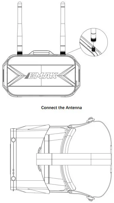 EMAX Transporter 2 5 8Ghz FPV Goggles - Fig 1