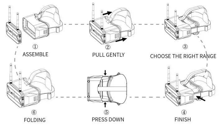 EMAX Transporter 2 5 8Ghz FPV Goggles - Fig 3