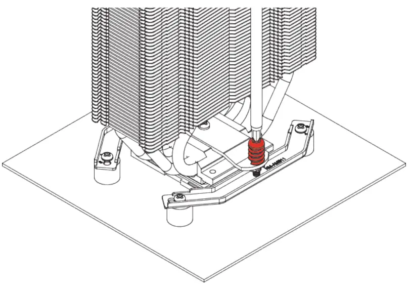 Fastening the heatsink