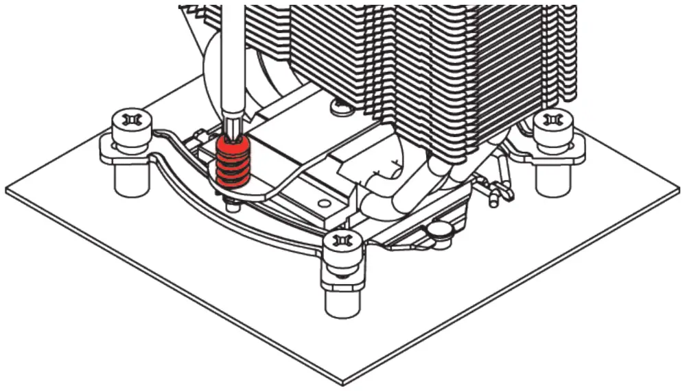 Fastening the heatsink