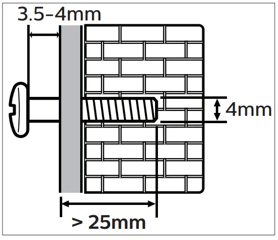 PHILIPS Soundbar - Screw length