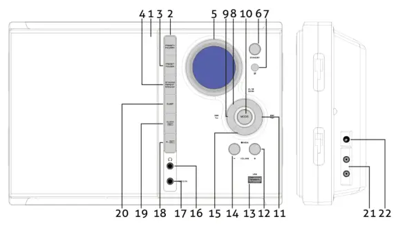 audizio 102.315 Reims White Compact Stereo System - product overvew