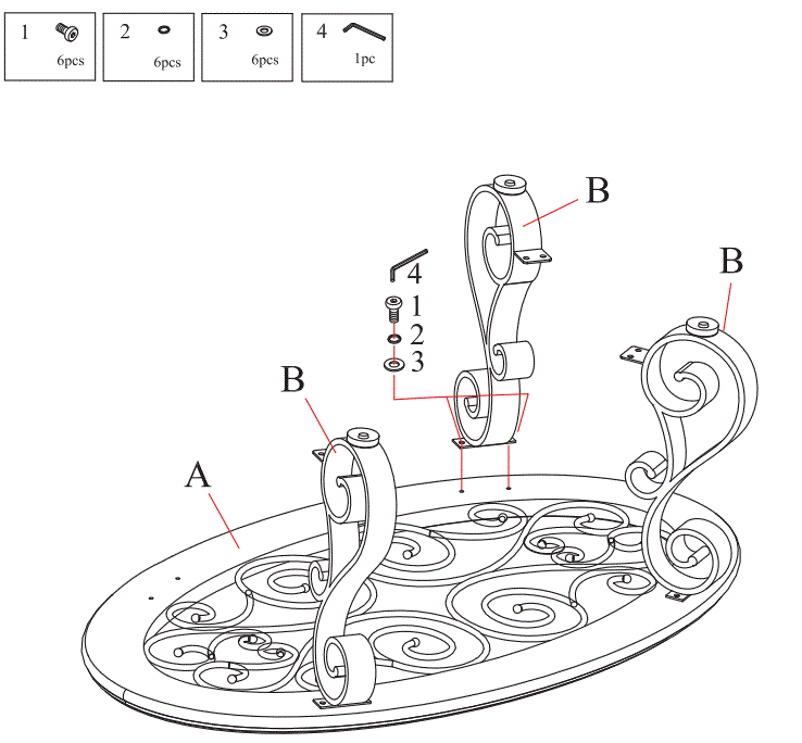 Furnitures 21601 Living Room Oval Cocktail Table 2