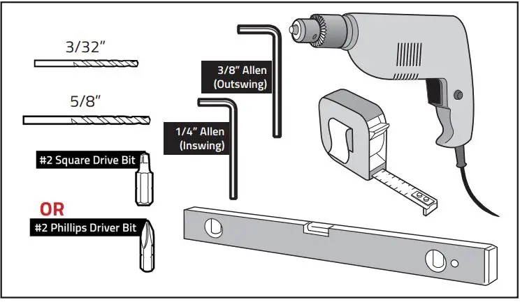 Invisi Door JQKS1008 Invisidoor Hinge Kit Instruction Manual - Installation Tools Needed
