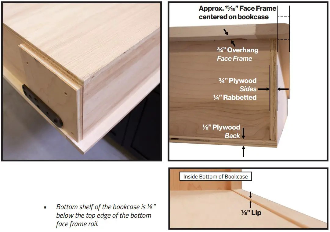 Invisi Door JQKS1008 Invisidoor Hinge Kit Instruction Manual - Top of Bookcase