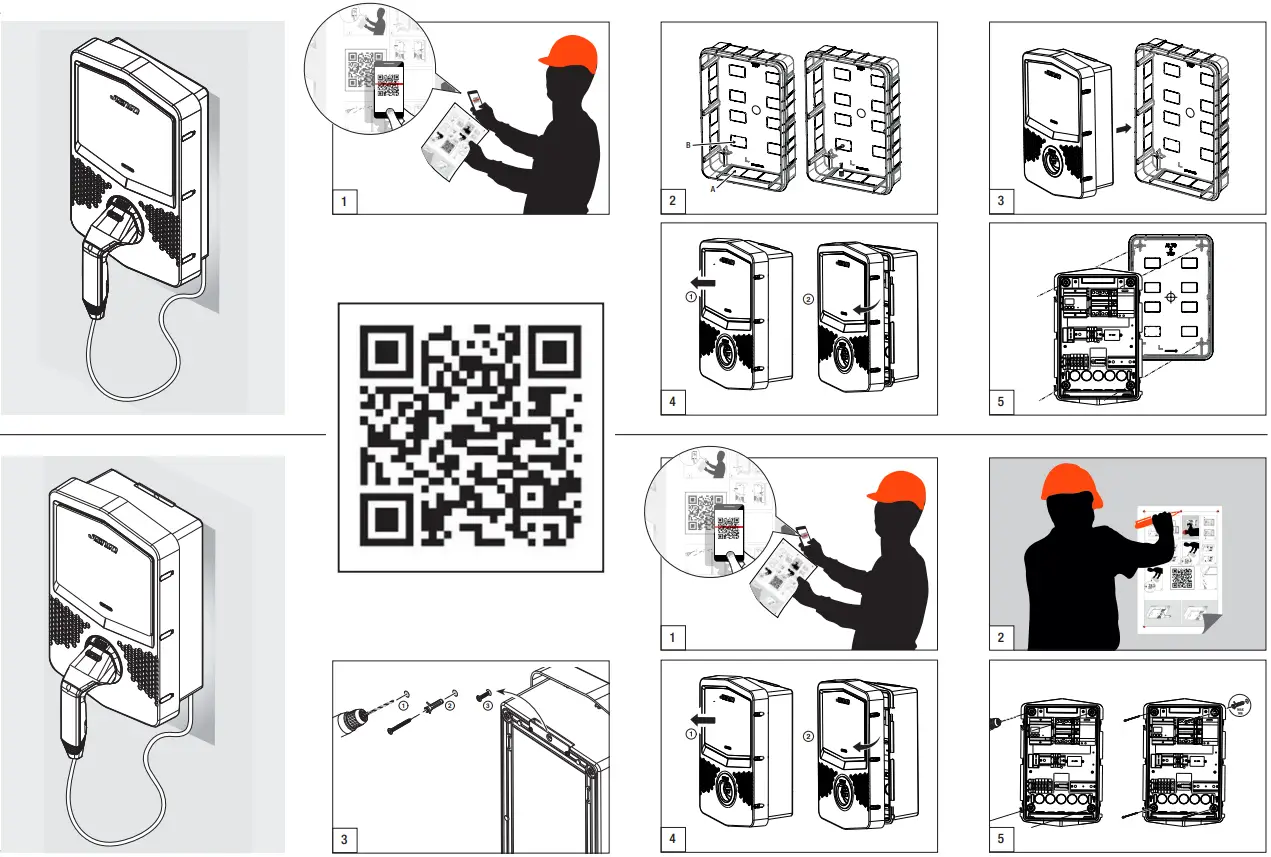 GEWISS GWJ3002L JOINON Range Electric Vehicle Charging Wallbox I CON - Fig 1