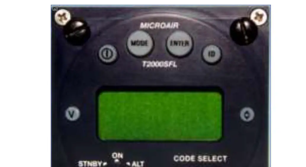Microair Avionics T2000sfl Transponder Instruction Manual