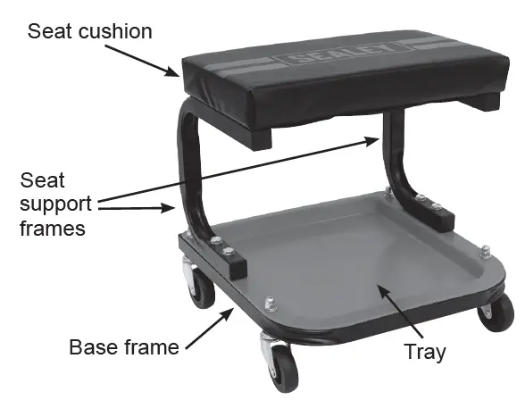 SEALEY SCR9.V3 Mechanics Utility Seat 1