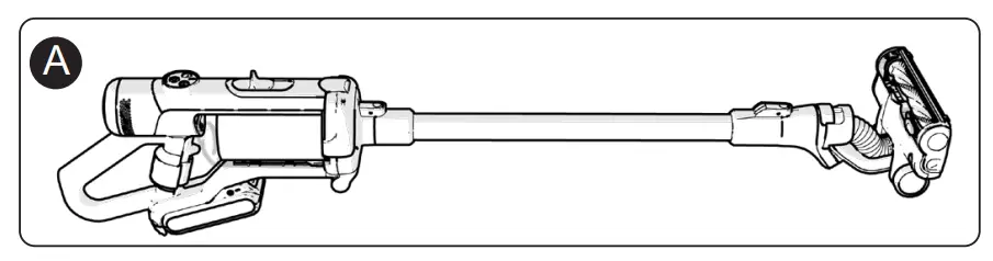 Numatic NQ100 Quick Commercial Battery Stick Vacuum Cleaner - Battery Fitting 1