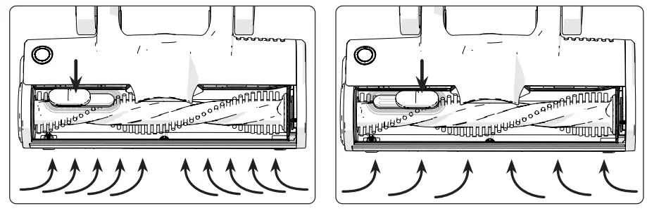 Numatic NQ100 Quick Commercial Battery Stick Vacuum Cleaner - Floor Tool Air Bleed Control