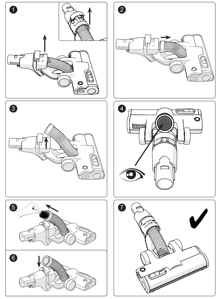 Numatic NQ100 Quick Commercial Battery Stick Vacuum Cleaner - Floortool Hose Cleaning