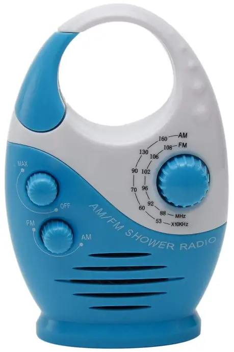 UXELY-Shower-Radio-Bathroom-Radio-AM-FM-Built-in-Speaker-Product