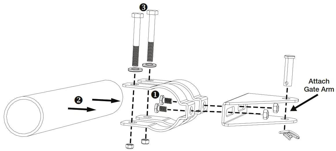 MIGHTY MULE MMTGB Tube Gate Bracket - fig1