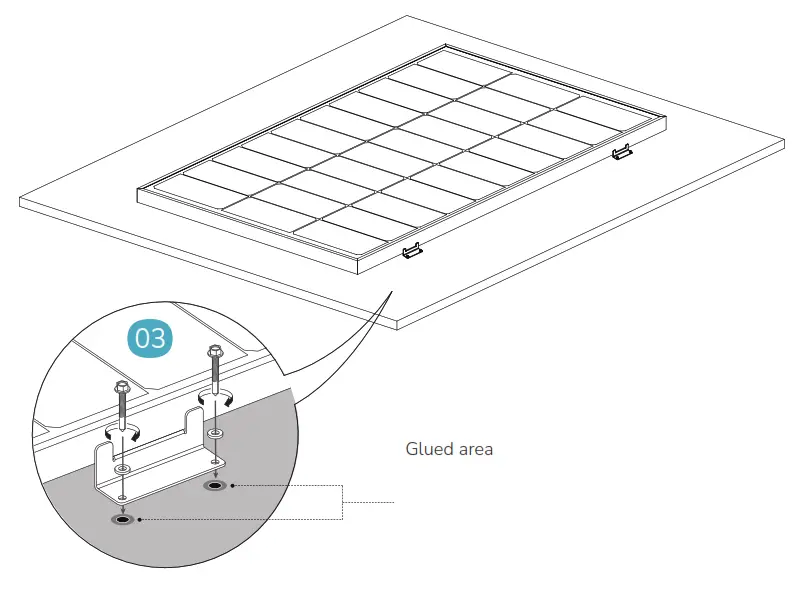 ECOFLOW Rigid Solar Panel Mounting Feet - Z-shaped bracket