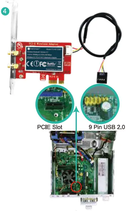 FebSmart FS-AE120SE Wireless AC PCIE WiFI Adapter 03