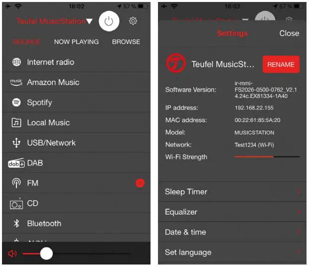 MusicStation - After setup, you can use the Teufel Remote App