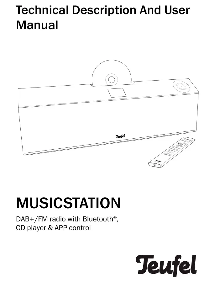 MusicStation DAB FM radio with Bluetooth CD player & APP control User Manual
