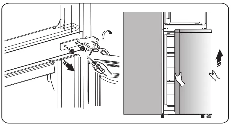 Hisense RB11N6CSE Counter Depth Bottom Mount Refrigerator- lower door