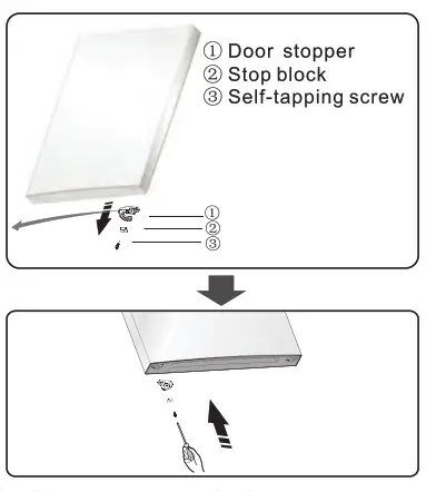 Hisense RB11N6CSE Counter Depth Bottom Mount Refrigerator- screw
