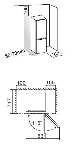 Hisense RB11N6CSE Counter Depth Bottom Mount Refrigerator