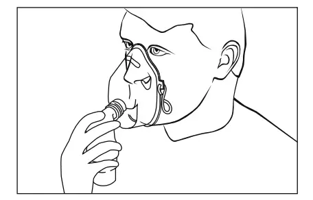 Place mask over nose and mouth