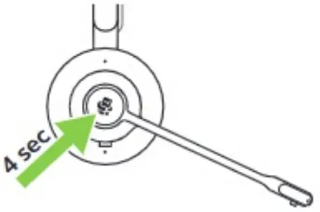 hold (4 seconds) the Call button