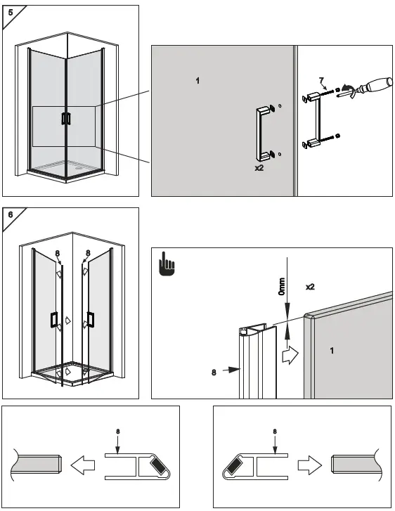 well time 56213235 Corner Shower Florenz-7