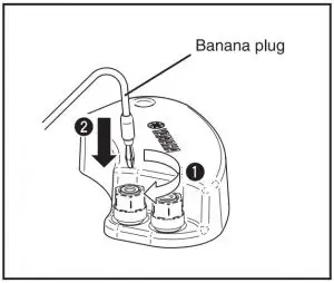FIG 19 When using a banana plug