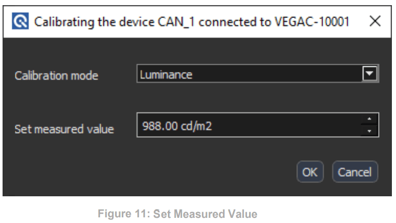 Image Engineering Vega Illumination Device - Set Measured Value