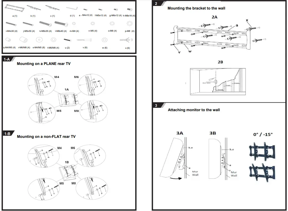 KIMEX 012-1242 Tilting Wall Mount - Fig 1