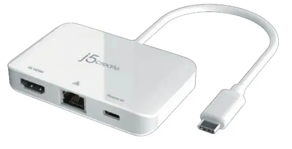 j5create JCA351-N USB-C to 4K HDMI Ethernet Adapter -
