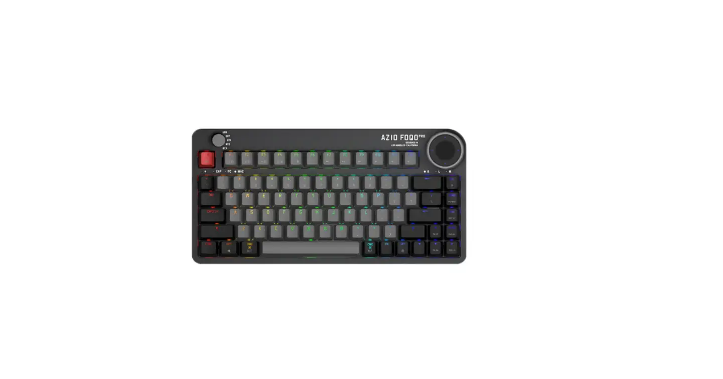 Azio Foqo Pro Hot Swappable Wireless Backlit Mechanical Keyboard User Guide