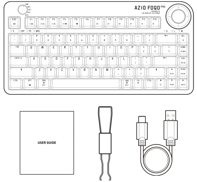 AZIO-FOQO-PRO-Hot-Swappable-Wireless-Backlit-Mechanical-Keyboard-FIG 2