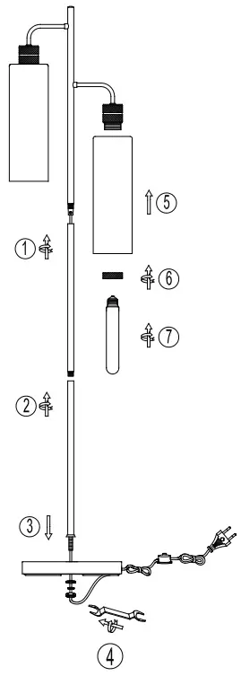 QAZQA 105977 Stavelot FL Black Modern Floor Lamp -