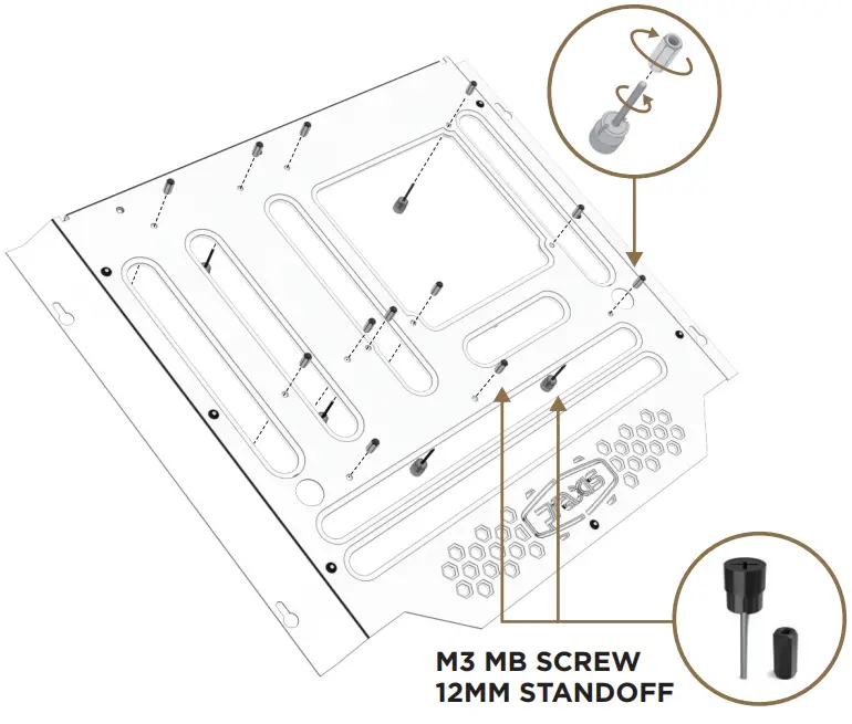 PRAXIS MWB BK O Primochill Wetbench-STANDOFFS