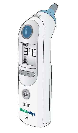 Braun Welchallyn Thermoscan Ear Thermometer Pro 6000 Manual