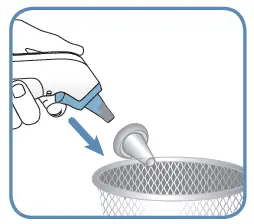 Remove probe cover and discard