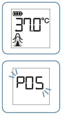 The temperature will show on the display.