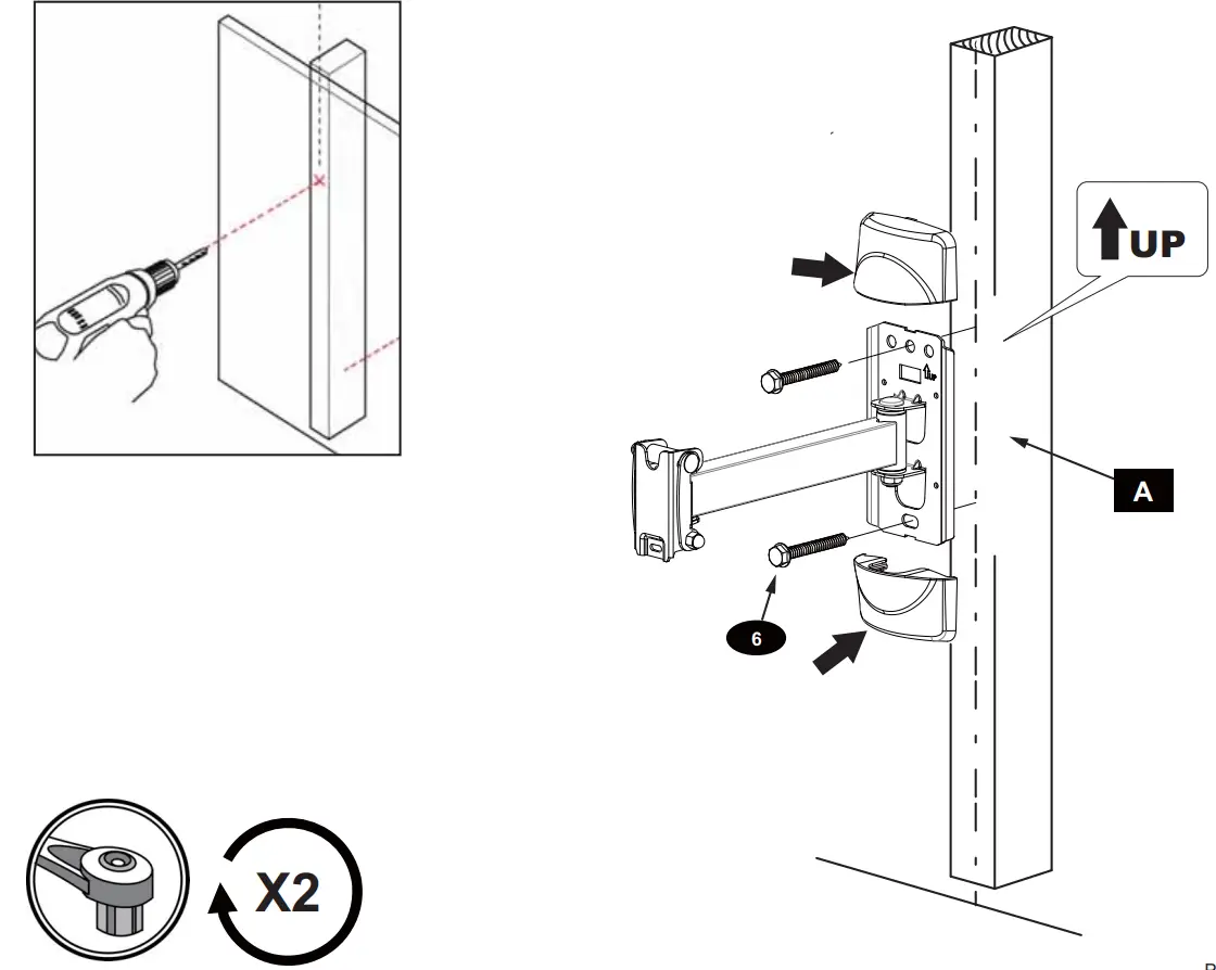 Step 3a- Drill Pilot Hole And Mount Wall Plate To Wall