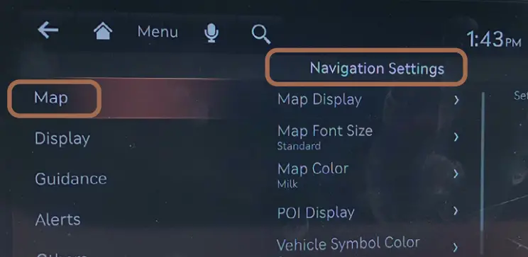 GENESIS 2022 G80 - MAP DISPLAYS 5