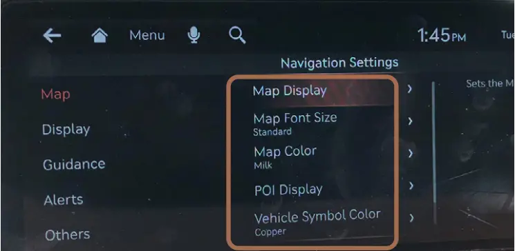 GENESIS 2022 G80 - MAP DISPLAYS 6