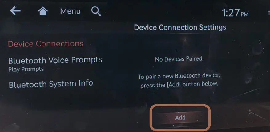 GENESIS 2022 G80 - PHONE PAIRING 3