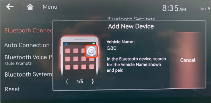 GENESIS 2022 G80 - PHONE PAIRING 4