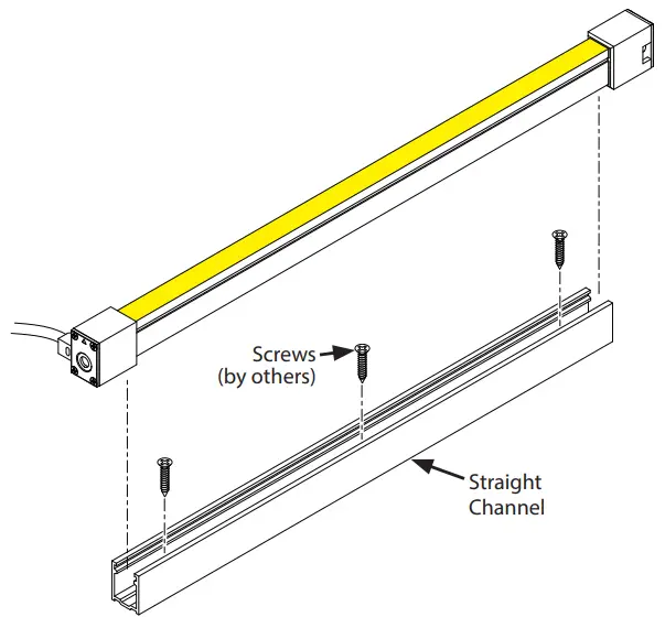 Straight Channel for Trace RGBW Horizontal Installation
