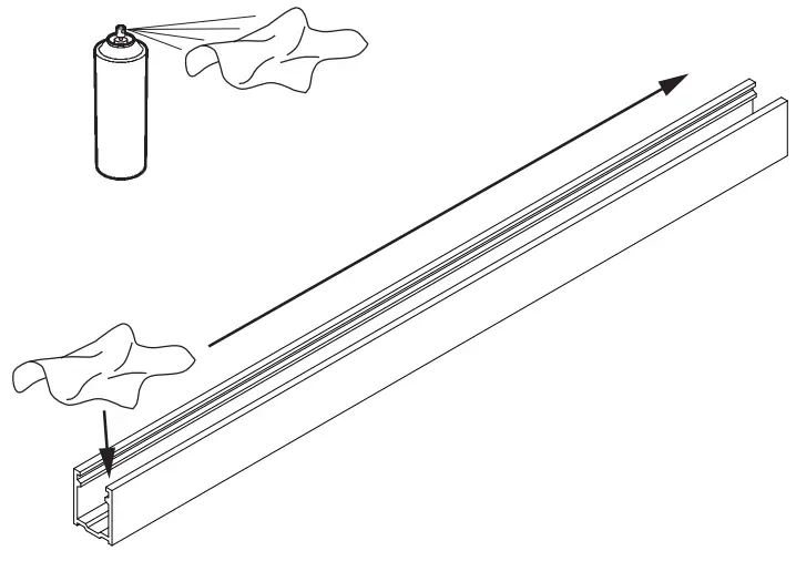 Straight Channel for Trace RGBW Horizontal Installation