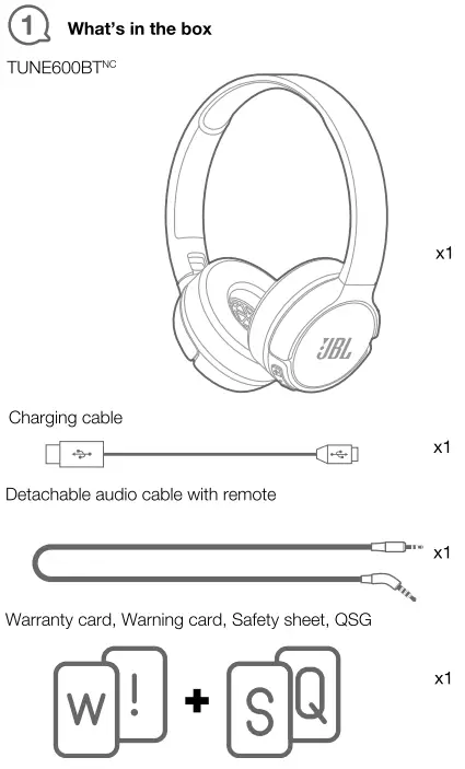 JBL HARMAN Tune600 BT Bluetooth Headphone - 1
